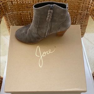 Joie Tan Suede Heeled Ankle Boots